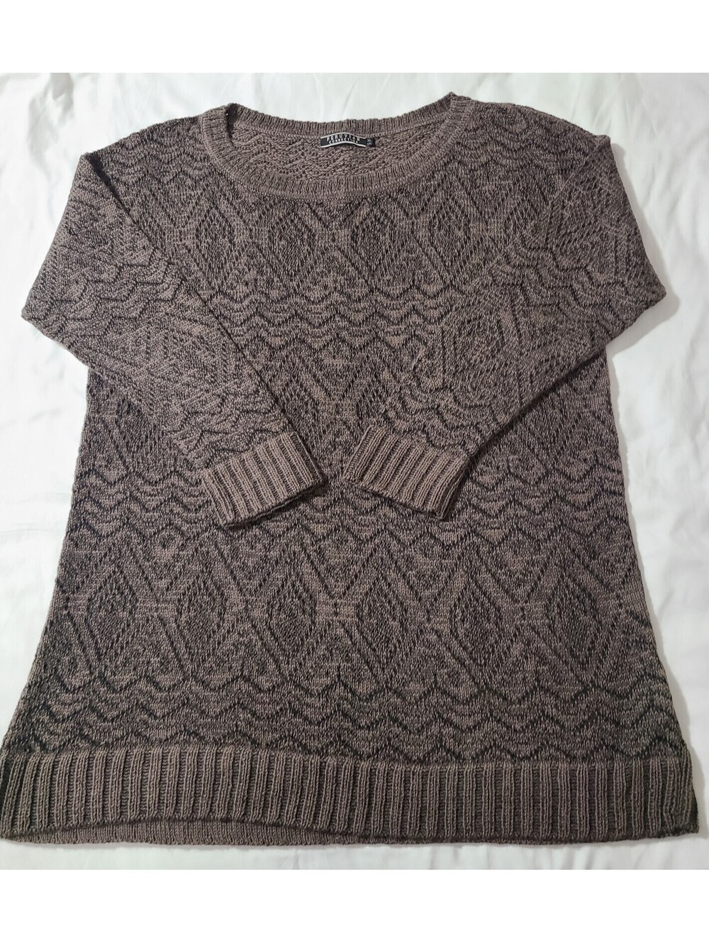Peruvian Connection Sweater Tunic Womems Size XL Brown Alpaca Textured Knit Peru